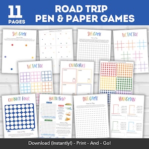 Kids Road Trip Games Printable, Family Road Trip Planner, Family Vacation Scavenger Hunt, Car Games, Travel Printables, Road Trip Journal image 3