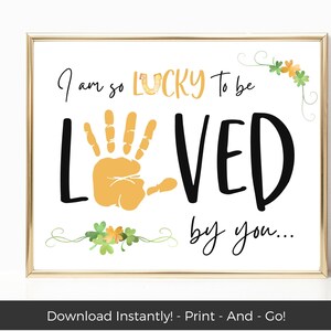 Lucky Horseshoe Craft, Printable Good Luck Craft, St Patricks Activities for Kids, Toddler Activity Handprint Craft Ideas, Preschool Craft
