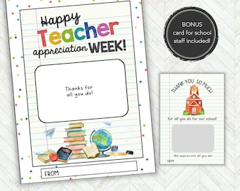 Teacher Gift Card Holder, End of Year Teacher Gifts, High School or Middle School Teacher Appreciation Week Gift Thank You, Principal Gift
