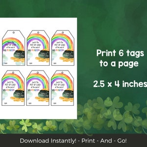 St Patricks Day Printable Gift Tag St Patricks Day Tags - Etsy
