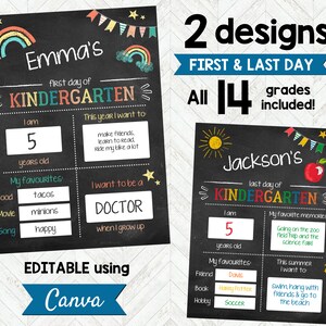 First Day of School Sign Printable EDITABLE Template Back to - Etsy