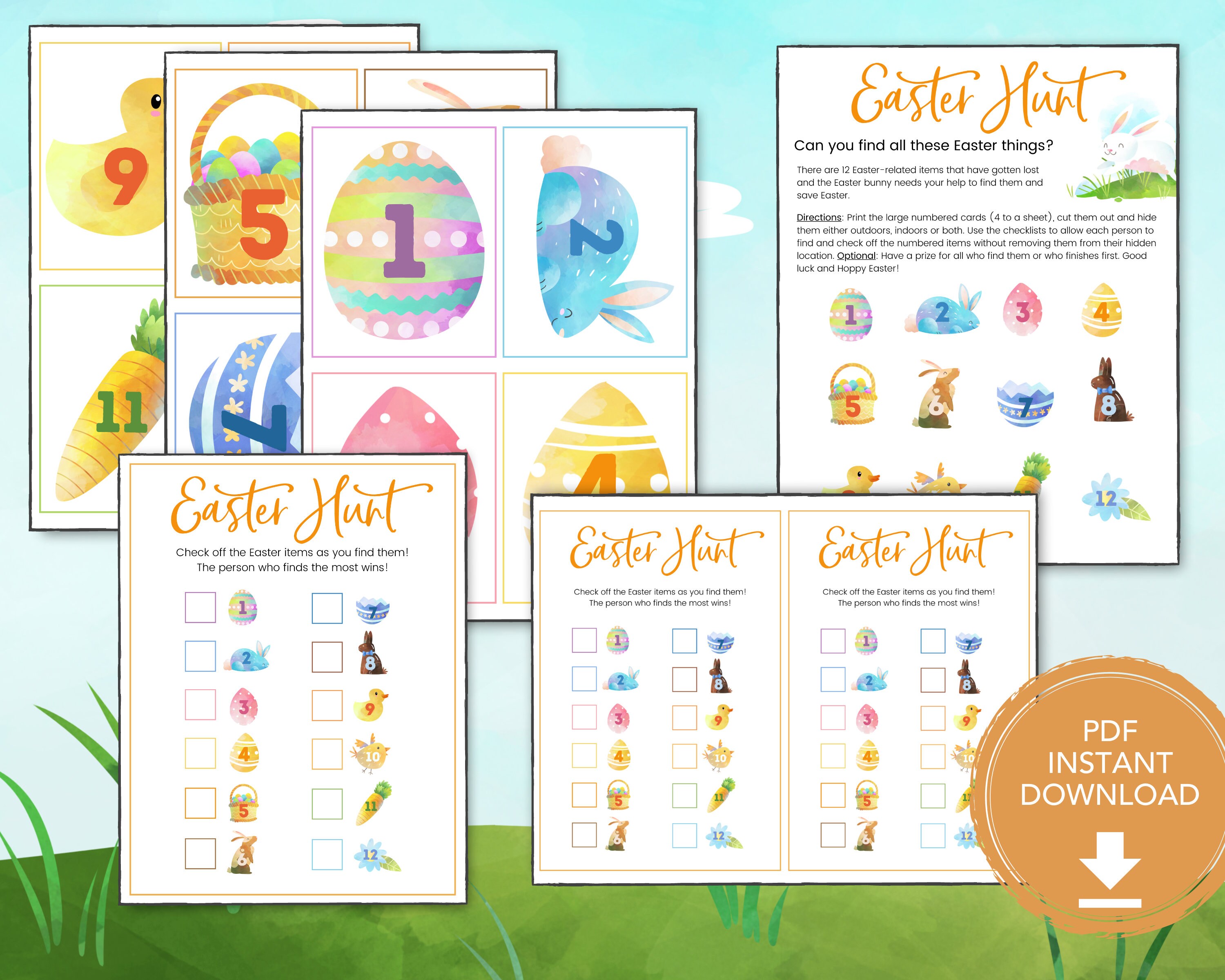 Easter Scavenger Hunt for Kids Printable Treasure Hunt | Etsy