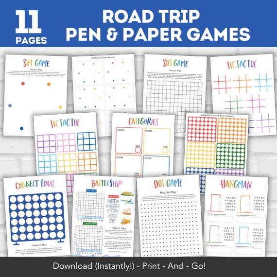 Kids Road Trip Games Printable, Family Road Trip Planner, Family Vacation Scavenger Hunt, Car Games, Travel Printables, Summer Travel Games