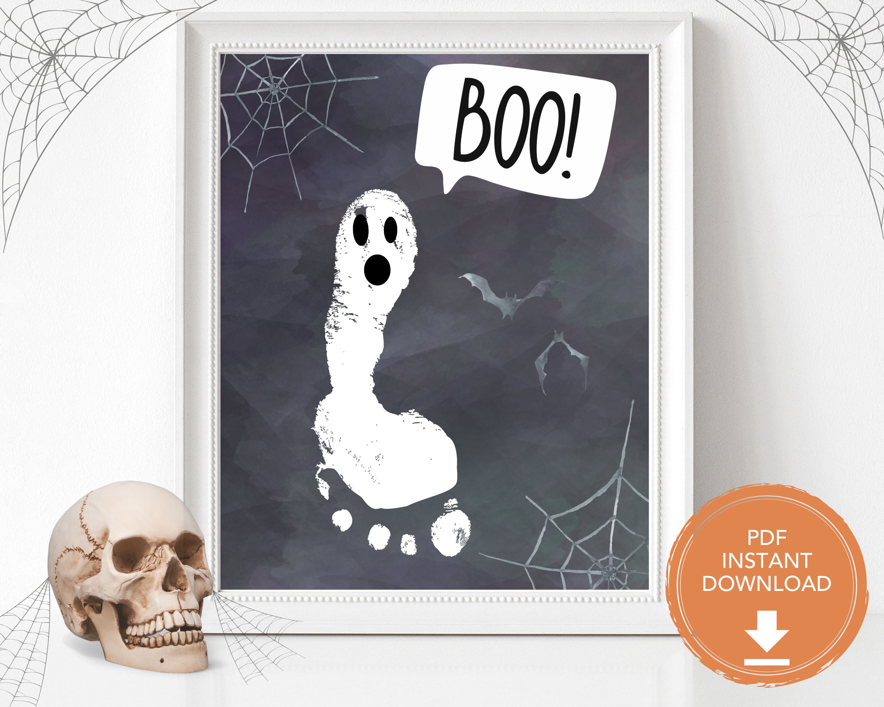 Ghost Halloween Handprint Craft DIY Craft for Kids Art - Etsy