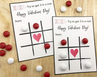 Tic Tac Toe Valentine Cards for Kids, Valentine Printable Kids, Valentine Card Kids, Valentine Game or Activity from Teacher Download