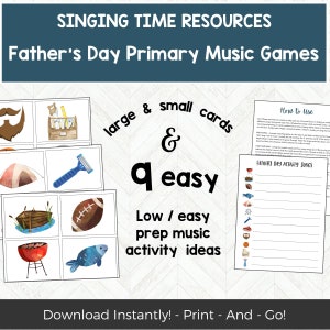 Fathers Day Singing Time Activity, LDS Primary Chorister, LDS Primary Music Game, Singing Time Ideas, Mormon Music Leader