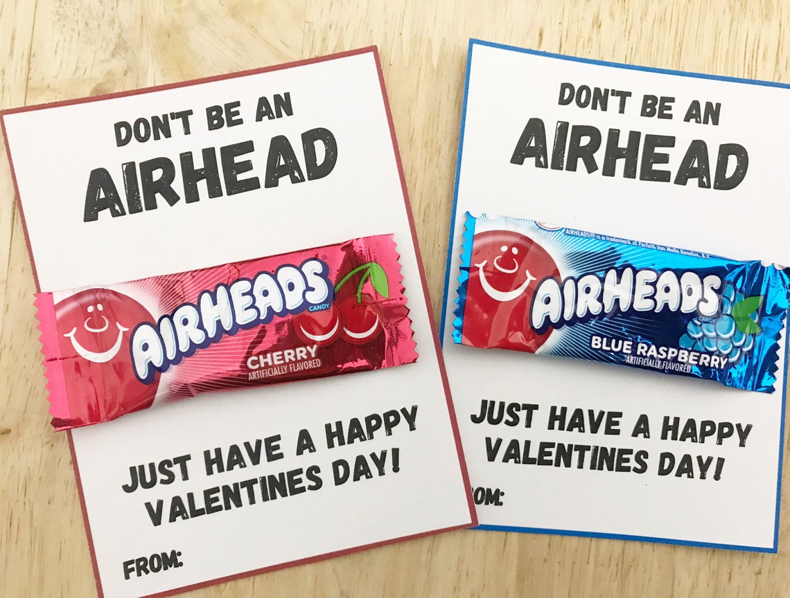 Air Head Funny Valentine Cards for Kids Valentine Printable Etsy