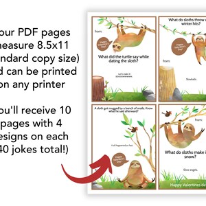 Sloth Printable Valentine Cards for Kids Kids Valentines - Etsy