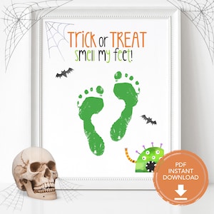 Halloween Handprint Craft, DIY Craft for Kids Art, Halloween Handprint Art, Handprint Printable Halloween Craft, Footprint Kids Craft