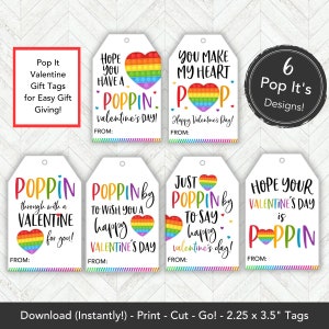 Cartões de dia dos namorados pop it, etiqueta de dia dos namorados poppin, dia dos namorados em sala de aula, dia dos namorados do estudante pop it fidget brinquedo crianças cartões de dia dos namorados para a escola