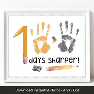 100 Days Sharper Handprint Keepsake, 100 Days of School Handprint Art, 100th Day of School Handprint Craft, 100 Days Celebration Activity