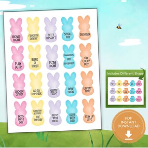 Printable Easter Tokens, Easter Egg Coupons for Kids, Easter Coupon Printable Easter Egg Fillers, Easter Bunny Coupons for Boys or Girls