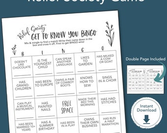 RELIEF SOCIETY Activity Game, Activity Printable Bingo, Get to Know You Printable, LDS Printable Game Idea, Church of Jesus Christ 2022