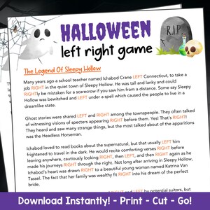 Left Right Game Halloween Printable Pass the Pumpkin Game - Etsy