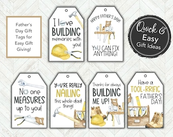 Fathers Day Printable Gift Tag, Fathers Day Gift from Kids Printable Tools Gift Tag, First Fathers Day Gift, Grandpa Gift from Grandkids
