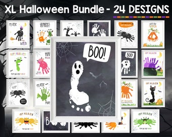 Halloween Handprint Craft, DIY Craft for Kids Art, Halloween Handprint Art, Handprint Printable Halloween Craft, Footprint Kids Craft