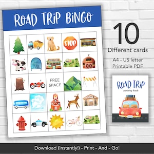 Kids Road Trip Games Printable, Family Road Trip Planner, Family Vacation Scavenger Hunt, Car Games, Travel Printables, Road Trip Journal image 6