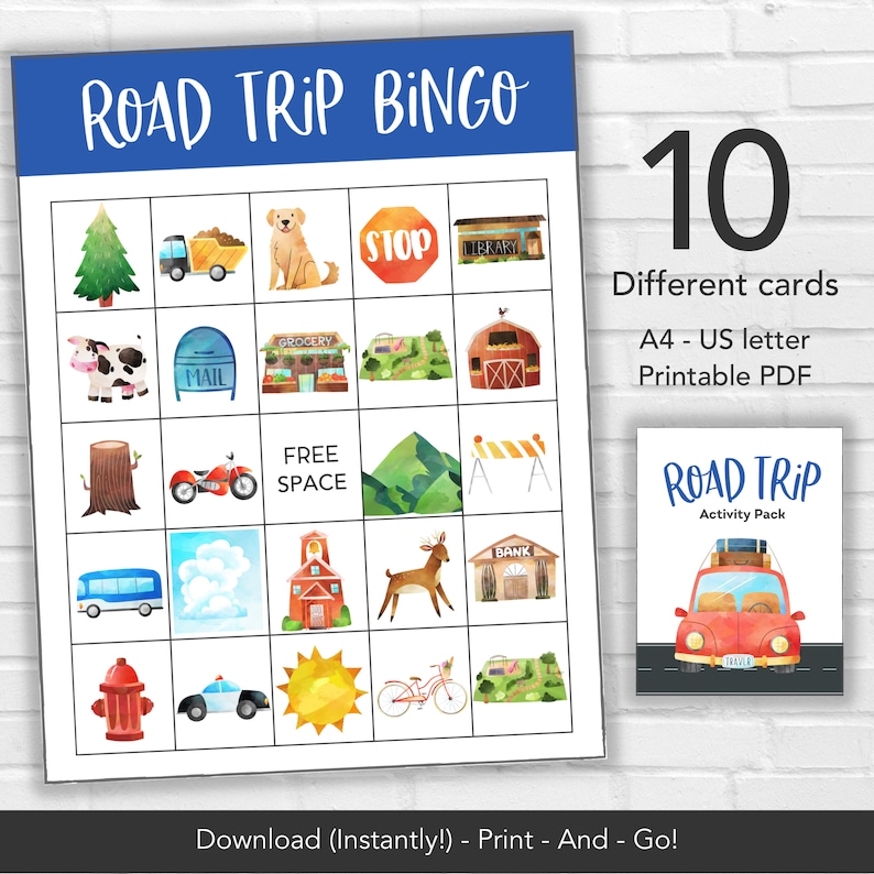 Kids Road Trip Games Printable, Family Road Trip Planner, Family Vacation Scavenger Hunt, Car Games, Travel Printables, Road Trip Journal image 6