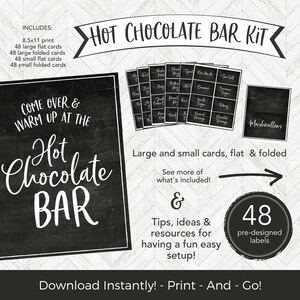 Instant Download Winter Hot Chocolate Bar Kit, Printable Rustic Black Red  Plaid Hot Cocoa Bar Kit, Lumberjack Shower or Birthday Bar 20G 