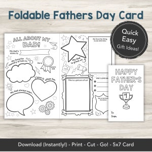 Alles über meinen Vater druckbare Vatertagskarte, alles über Papa DIY Geschenk für Papa Idee, sinnvolles Papa Geschenk von Kindern, Sentimental Geschenk Papa