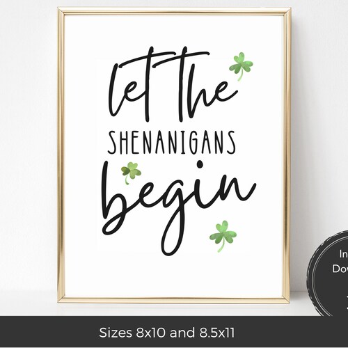 Irish Blessing St Patricks Day Wall Art Printable Decor Saint - Etsy
