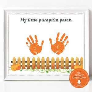 Thanksgiving Handprint Art, Fall Preschool Craft, Thanksgiving Printable Kids Craft, Handprint Keepsake, Handprint Art for Kids, Fall Craft