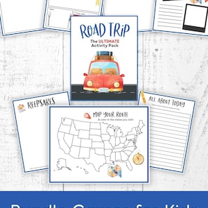 Kids Road Trip Games Printable, Family Road Trip Planner, Family Vacation Scavenger Hunt, Car Games, Travel Printables, Road Trip Journal image 7