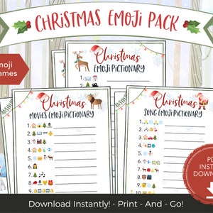 Christmas Emoji Game Printable Christmas Games for Families - Etsy