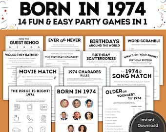 50th Birthday Games, 50 Birthday, 50th Birthday Party Games 1974, 50th Bday, 50th Birthday For Him Ideas, 50th Birthday Men Women or Adults