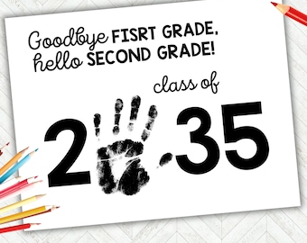 First Grade Handprint Craft, Goodbye First Grade, Last day 1st Grade, End of School Activity, Handprint Art for 1st Grade Class Activities