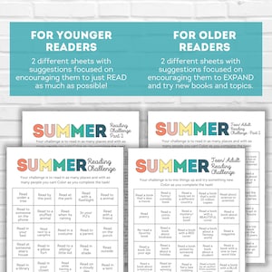 Summer Reading Challenge Printable, Teen, Adult or Kids Reading Journal ...