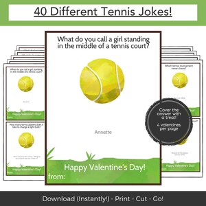 Tarjetas de San Valentín para niños con temas de tenis para imprimir, tarjetas de San Valentín para niños con descarga instantánea, tarjetas de San Valentín para el aula, tarjetas de San Valentín divertidas para niños