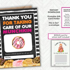 Back to School Gift, Teacher Appreciation Gift Card Holder, 1st day of School Gift for Teacher Printable, First Day of School Teacher Gift