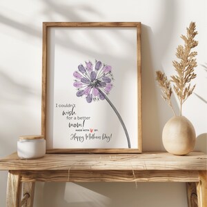 Unique Mothers Day Gift Fingerprint Art Template, Kids Thumbprint Art, Preschool Printable ...