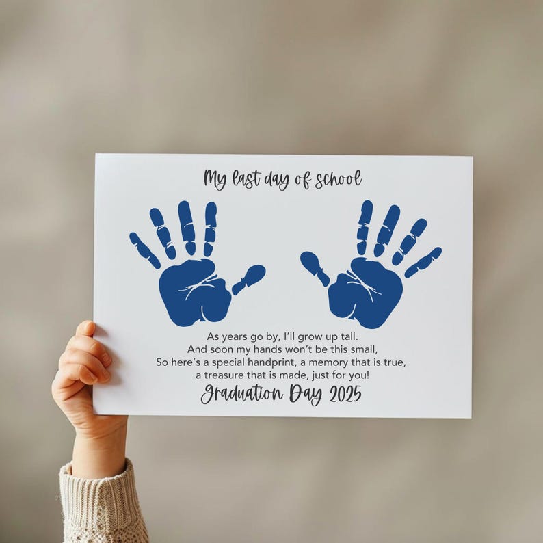 2025 Graduation Last Day of School Handprint Craft, End of School Year ...