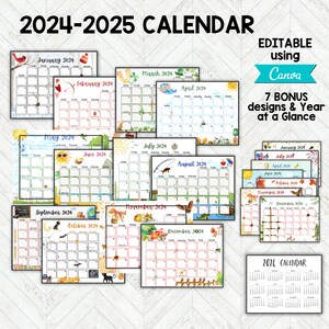 2024 Calendar, Kids Calendar Printable, Calendar 2024, Monthly Calendar Printable 2024, Wall Calendar 2024 Calendar Printable Class Calendar