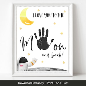 Handprint Art Printable Kids Craft, Dad Gift from Kids, Family Handprint Art, Gift for Dad from Kids, Activities for Toddlers and Preschool