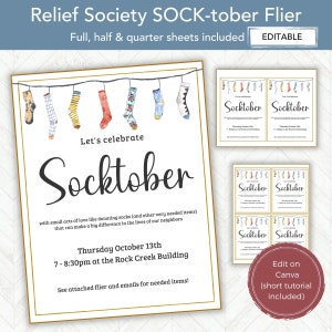 Relief Society Service Activity, RS Activity Invitation Printable, LDS Printable Ministering Idea, Church of Jesus Christ 2024