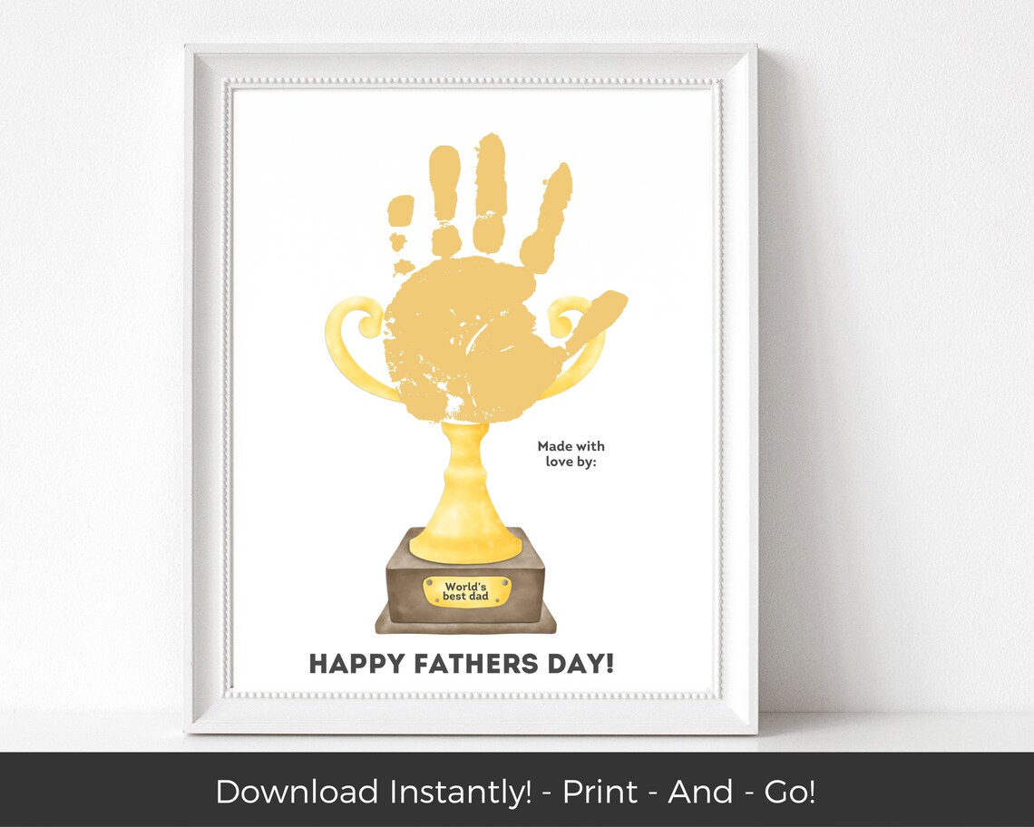 Kids Handprint Art, Printable Fathers Day Card From Baby, Look up to ...