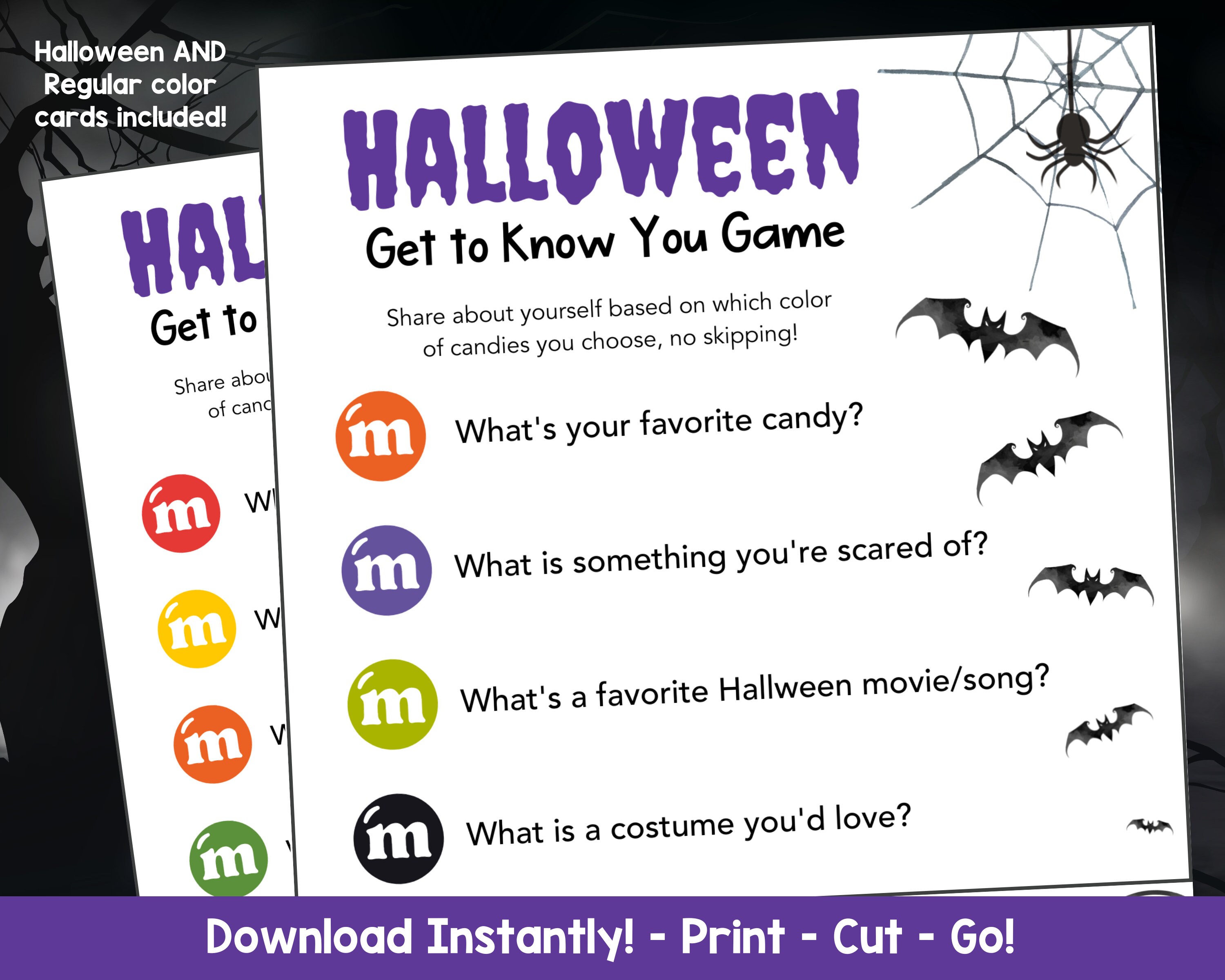 Halloween Ice Breaker for Kids Halloween Printables Get to - Etsy