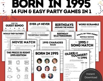 30th Birthday Games, 30 Birthday, 30th Birthday Party Games 1995, 30th Bday, 30th Birthday For Him Ideas, 30th Birthday Men Women or Adults
