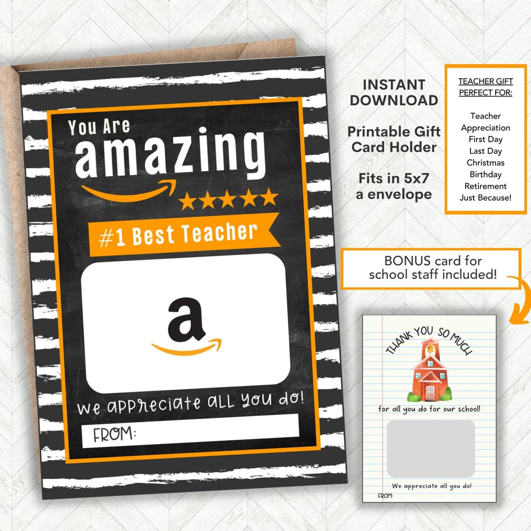 Back to School Gift, Teacher Appreciation Gift Card Holder, 1st Day of ...