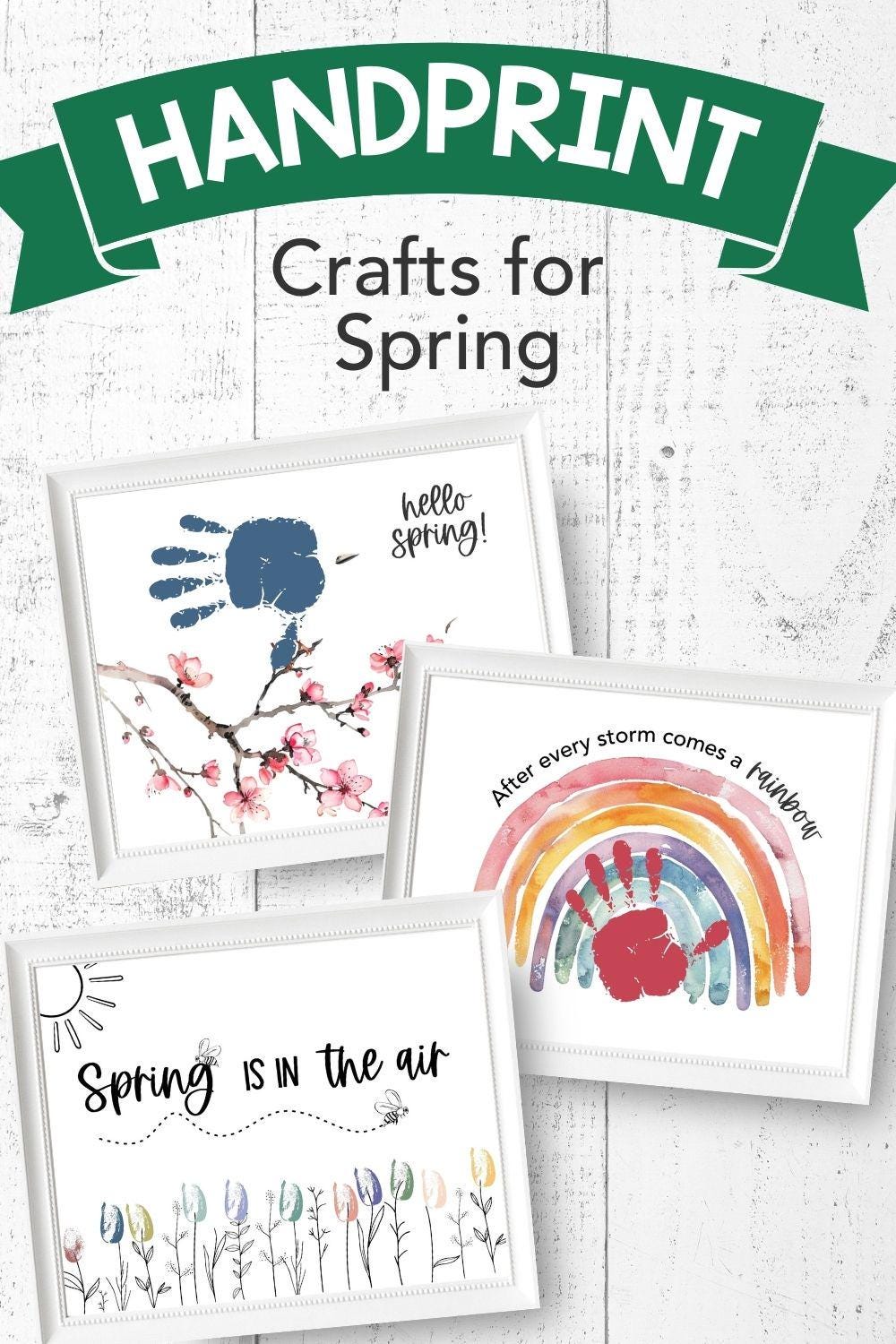 Colorful Rainbow Handprint Activity, Preschool or Toddler Handprint Art ...
