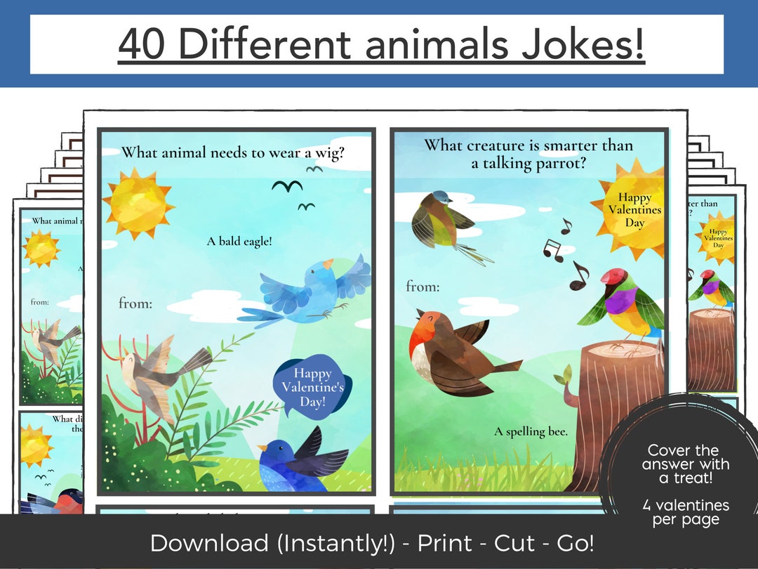 Bird Printable Valentine Cards For Kids Kids Valentines Cards Etsy