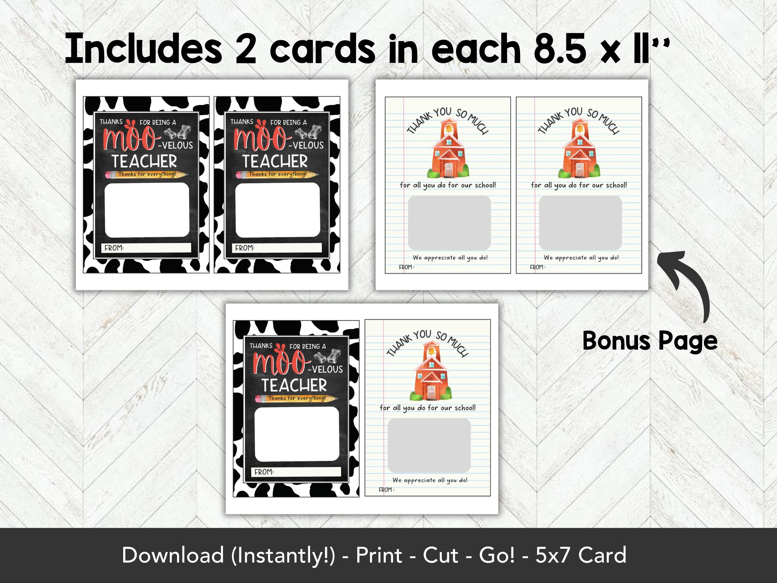 Teacher Gift Card Holder, End of Year Teacher Gifts Idea, High
