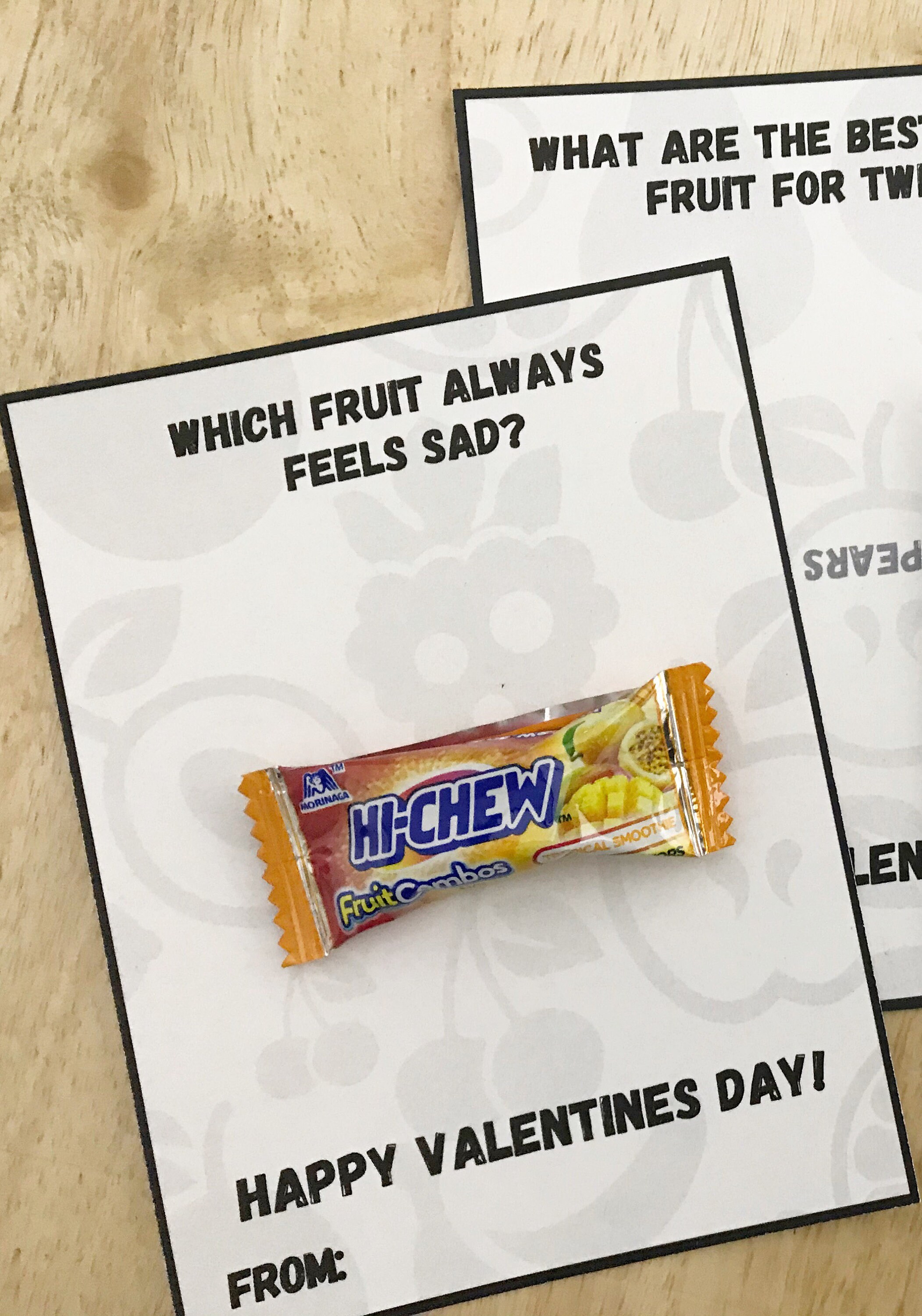 Fruit Jokes Valentine Cards for Kids Valentine Printable Etsy España