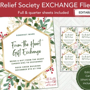 Relief Society Christmas Activity, RS Activity Invitation Printable Flier, LDS Printable Ministering Idea, Church of Jesus Christ