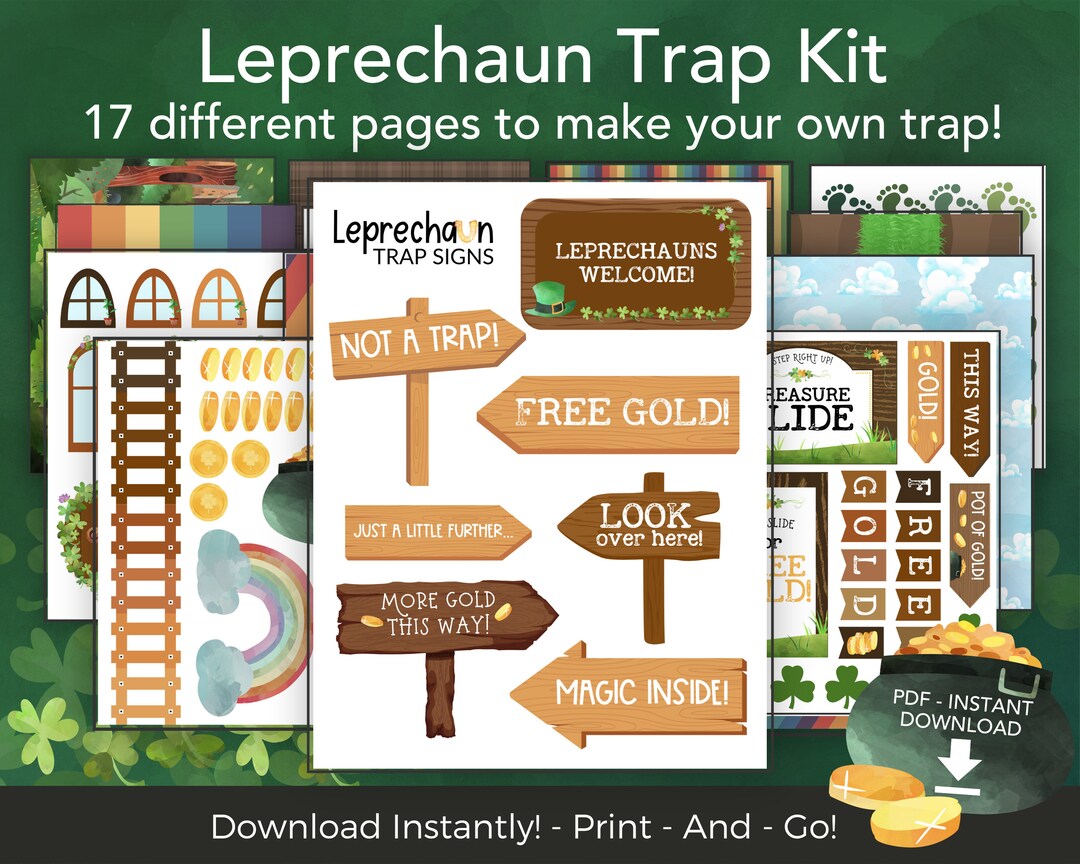Leprechaun Trap Kit Printable St Patricks Day Activities for