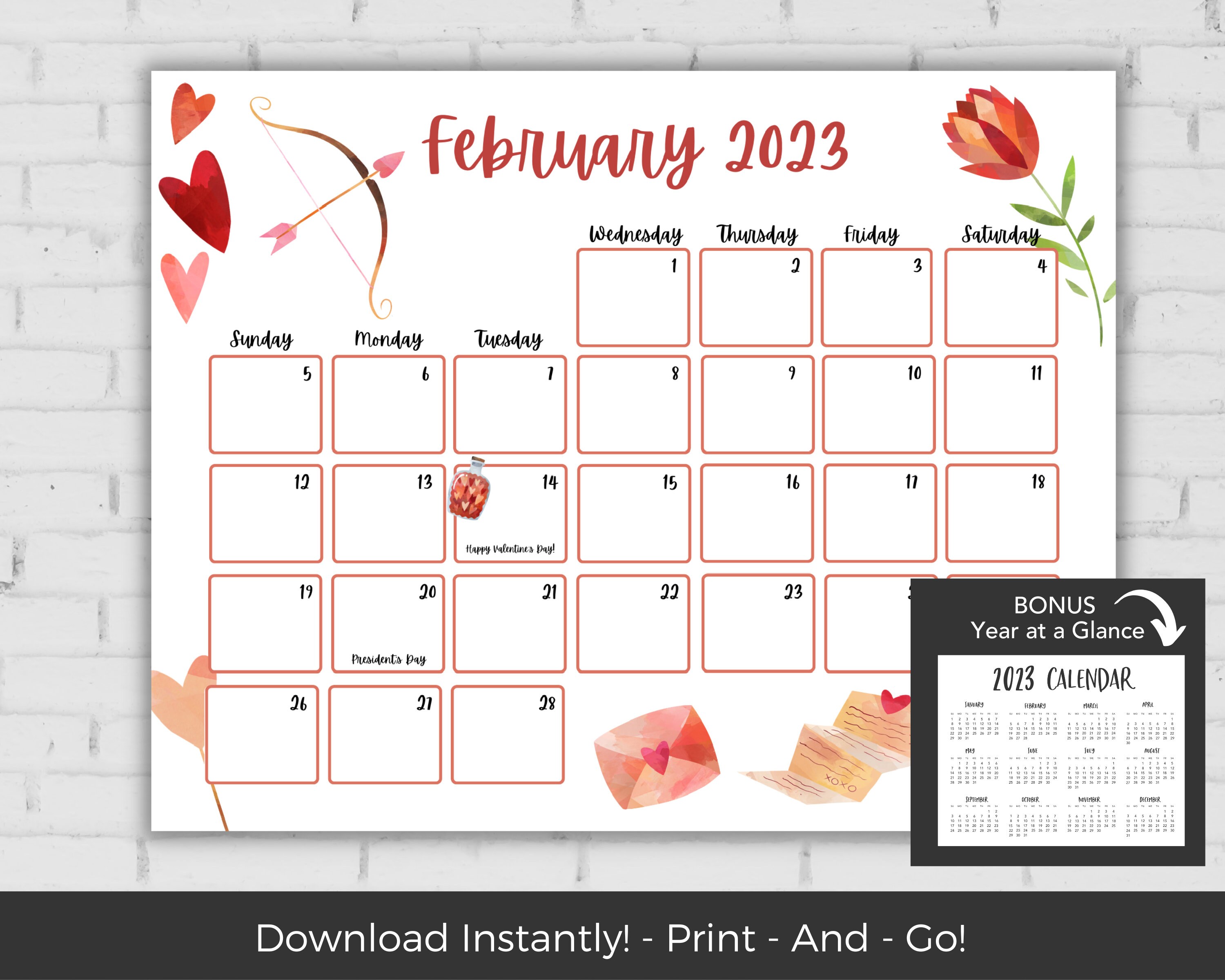 February 2023 Calendar Kids Calendar Printable Calendar - Etsy Sweden