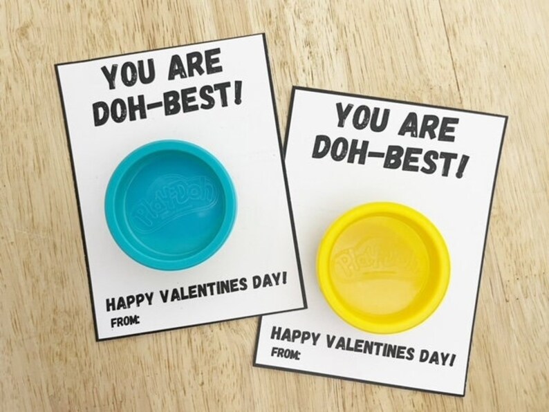 Play Doh Valentine Card Printable Valentine Cards for Kids Etsy